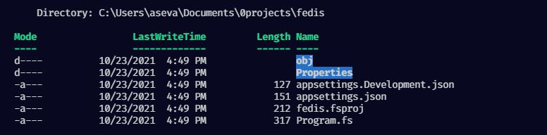 New F# project folder structure.